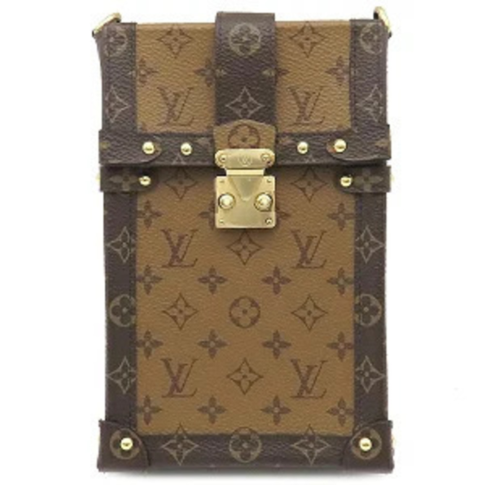 Louis Vuitton Shoulder Bag Pochette Trunk Vertical Monogram Canvas Reverse Brown